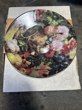 Baum Bros Brothers Floral Decorative Plate by Czech Republic New
